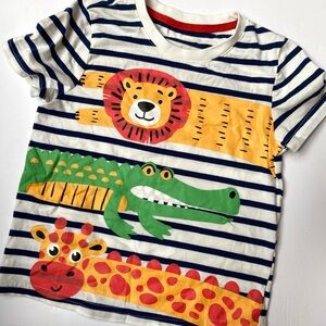 Kids Striped Animal Print T-Shirt